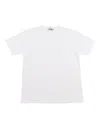 Stone Island White Crewneck T-shirt With Logo Embroidery In Cotton Boy In White