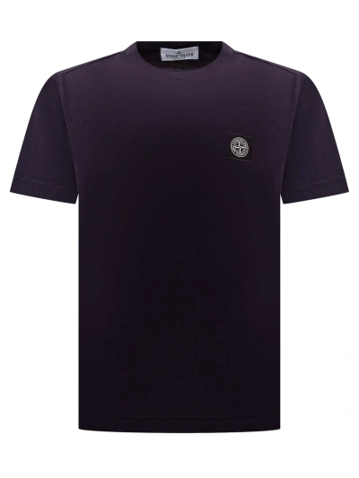Stone Island Junior Kids' T-shirt With Logo In Navy Blue