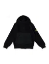Stone Island Teddy Hoodie Fleece In Nero