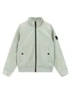 Stone Island Junior Three-layer Technical Jacket In Green