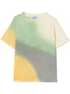 Stone Island Tie-dye Logo T-shirt In Green