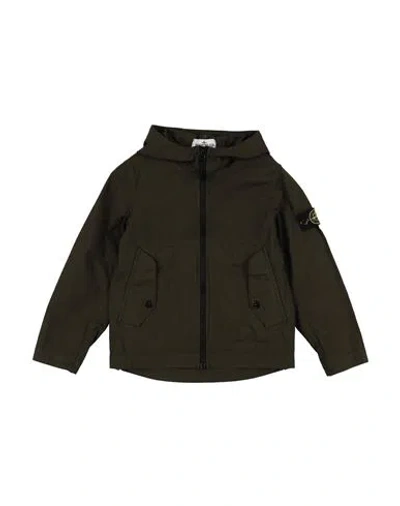 Stone Island Babies'  Junior Toddler Boy Jacket Military Green Size 6 Cotton, Elastane In Black