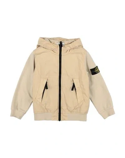 Stone Island Babies'  Junior Toddler Boy Jacket Sand Size 4 Polyamide, Polyurethane Resin In Brown