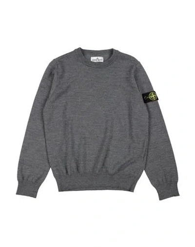 Stone Island Babies'  Junior Toddler Boy Sweater Grey Size 6 Virgin Wool In Gray