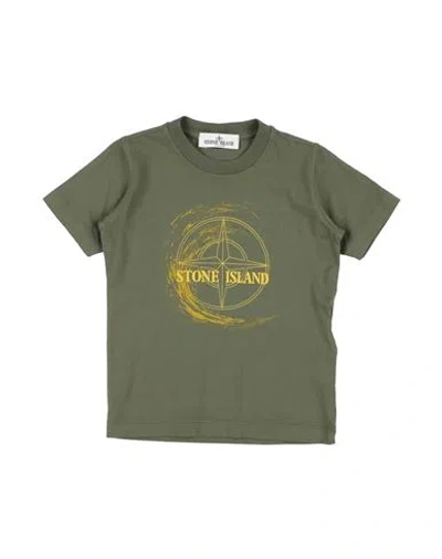 Stone Island Babies'  Junior Toddler Boy T-shirt Military Green Size 4 Cotton