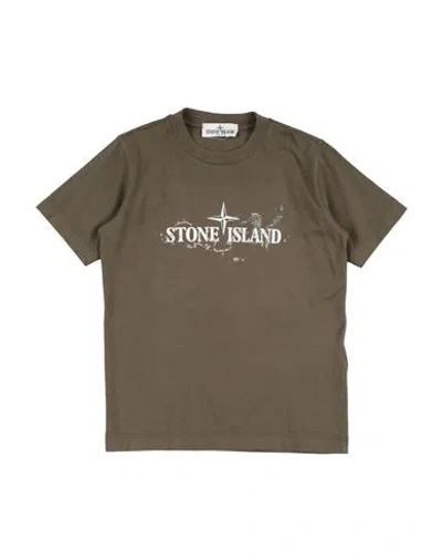 Stone Island Babies'  Junior Toddler Boy T-shirt Military Green Size 6 Cotton In Brown