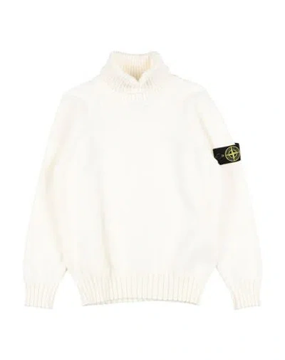 Stone Island Babies'  Junior Toddler Boy Turtleneck Cream Size 6 Cotton, Elastomultiester In White