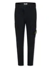 Stone Island Compass-badge Cargo Trousers In Blue