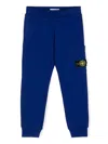 Stone Island Compass-badge Cotton Track Pants In Blue