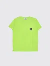 Stone Island Kids'  Junior Crew Neck Half Sleeve T-shirt With Logo In Green
