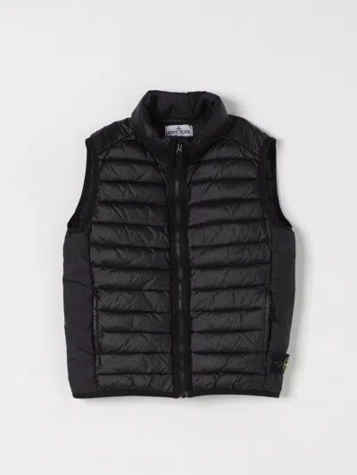 STONE ISLAND WAISTCOAT STONE ISLAND JUNIOR KIDS COLOR BLACK,G48685002