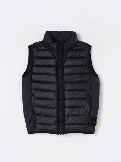 Stone Island Waistcoat  Junior Kids Color Blue In Blau