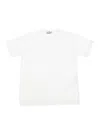 Stone Island White Crewneck T-shirt With Logo Embroidery In Cotton Boy In White