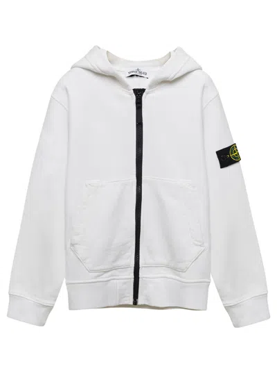 Stone Island Kids' Felpa In White