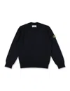 Stone Island Compass-motif Crewneck Jumper In Navy