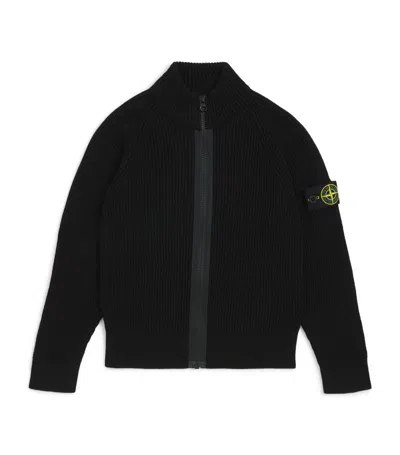 Stone Island Kids' Wool Jacket (6-14 Years) In Black