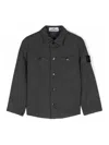 Stone Island Compass-badge Shirt Jacket In Black