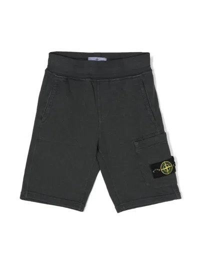 Stone Island Kids'  Junior Shorts Con Applicazione Compass In Multi