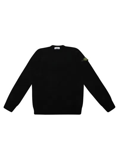 Stone Island Junior-style Crewneck Sweater In Blue