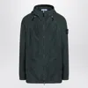 Stone Island Juniper Green Rainproof Canvas Jacket In Blue