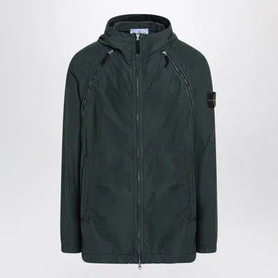 STONE ISLAND STONE ISLAND  JUNIPER GREEN RAINPROOF CANVAS JACKET