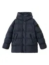 Stone Island Garment Dyed Crinkle Reps Ny Recycled Nylon Short Parka In Blue