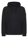 Stone Island Biologic Cotton Hooded Sweatshirt In Black