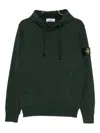 Stone Island Regular-fit Hooded Sweatshirt With Pouch Pocket In Green