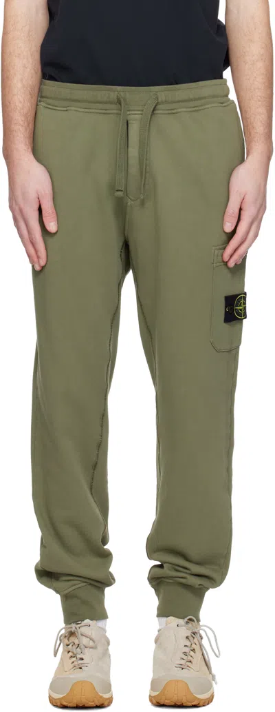 Stone Island Khaki 6200021 Organic Cotton Fleece Cargo Pants