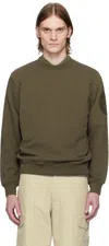 Stone Island Wool-blend Compass-patch Sweater In V0054 Military Green