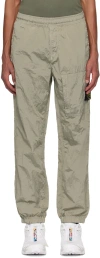 Stone Island Elasticated-waist Cargo Trousers In V0097 Plaster