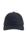 Stone Island Kids Baseball Cap With Compass Embroidery In Black