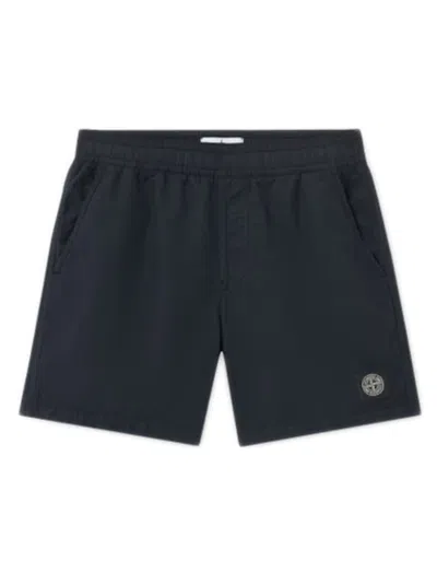 Stone Island Kids Boys' Mesh Lined Internal Drawstring Waist Shorts With Pockets In Animal Print