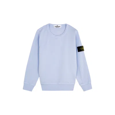 Stone Island Kids Cotton Sweatshirt (6-8 Years) In Blue