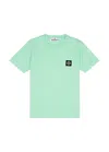 Stone Island Kids Logo Cotton T-shirt (6-8 Years) In Green Light