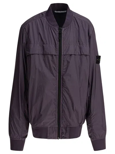 Stone Island Kids Mini Boy's Lightweight Jacket For Spring/summer 2025 In Purple
