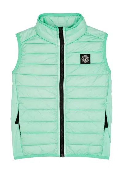Stone Island Kids Quilted Shell Gilet (2-4 Years) In Green Light