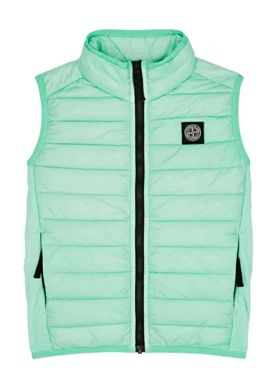Stone Island Kids Quilted Shell Gilet (6-8 Years) In Green Light