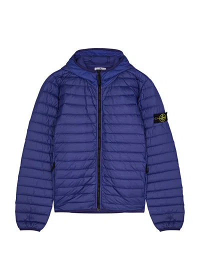 Stone Island Kids Quilted Shell Jacket (10-12 Years) In Blue