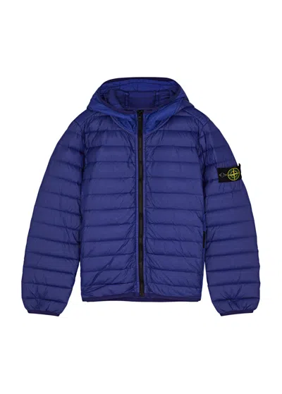 Stone Island Kids Quilted Shell Jacket (2-4 Years) In Blue