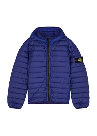Stone Island Kids Quilted Shell Jacket (6-8 Years) In Blue