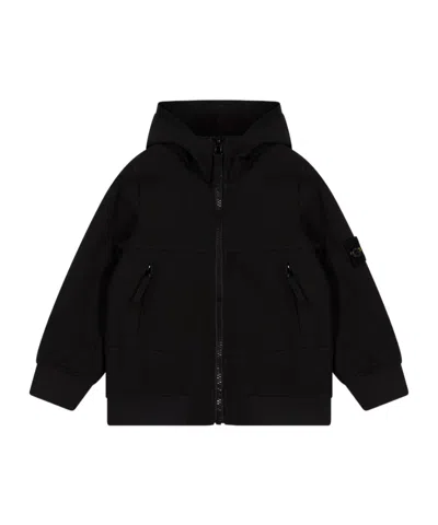 Stone Island Kids' Softshell Jacket In Black