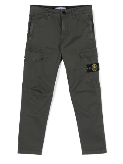 Stone Island Kids Trousers Grey In Blue Grey