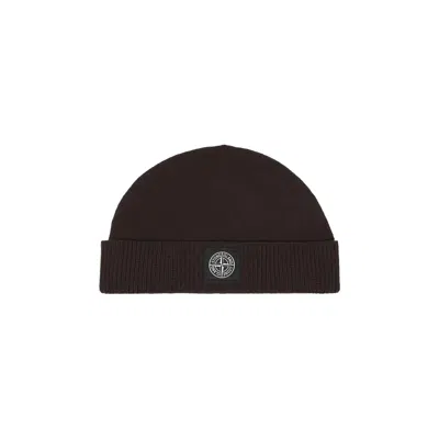 Pre-owned Stone Island Knit Beanie 'brown' | Men's Size Onesize