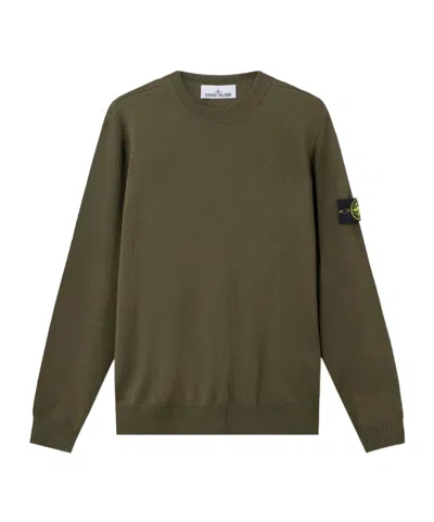 STONE ISLAND STONE ISLAND LOGO PATCH CREWNECK SWEATER