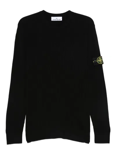 STONE ISLAND STONE ISLAND KNIT CREWNECK SWEATER IN FULL RIB RWS WOOL CLOTHING