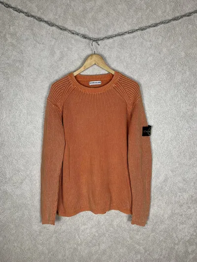 Pre-owned Stone Island Knit Sweater In Orange