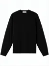 Stone Island Knit Sweater With Signature Sleeve Patch In Black