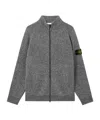 Stone Island Logo-patch Cardigan In Gray