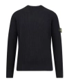Stone Island Wool Crew Neck Pullover In Black